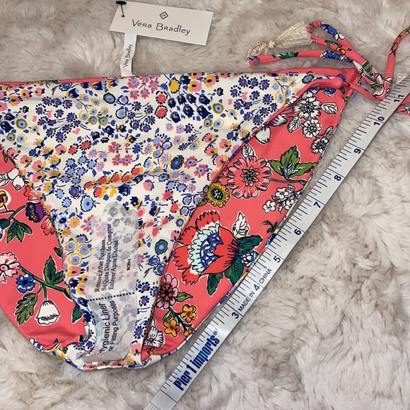 Vera Bradley Reversible String side Bikini Pant L (12-14) - Picture 8 of 14